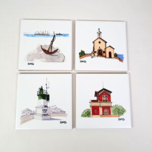 Posavasos edificios de Sant Feliu de Guíxols